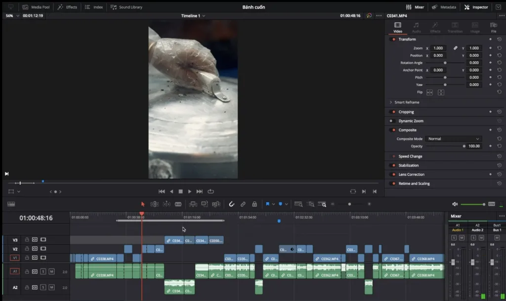 Khoá học edit video Davinci Resolve