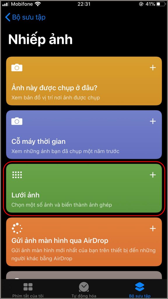 cách ghép ảnh trên iphone